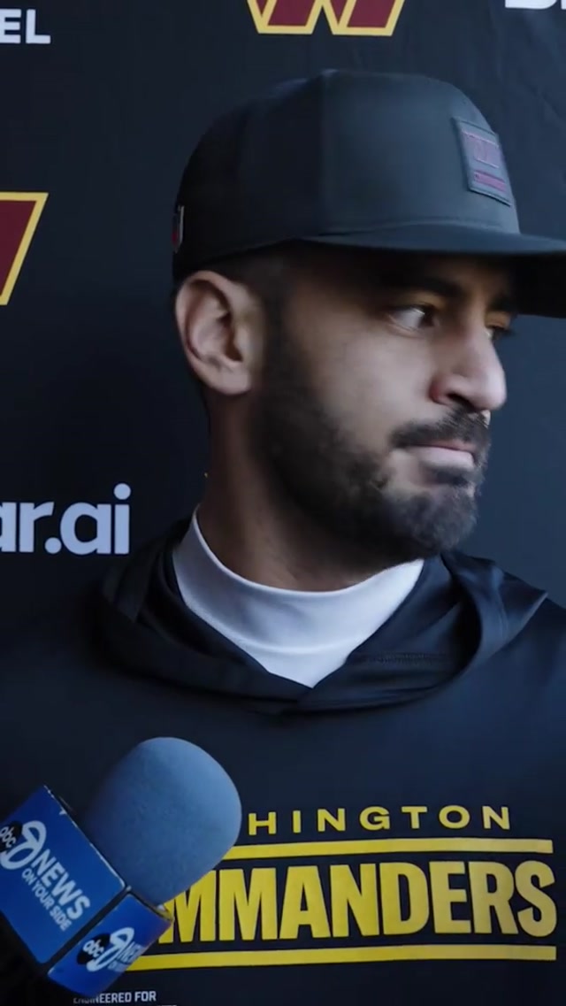 you heard the man, it’s Mariota #marcusmariota #nfl #football #commanders #washingtondc 