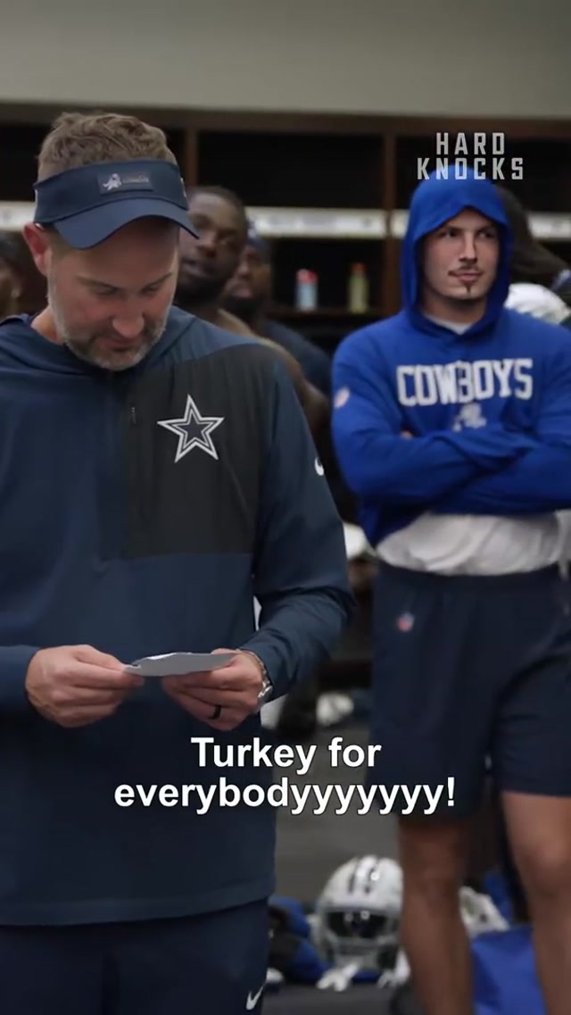 TURKEY FOR EVERYBODYYYYY!

#HardKnocks In Season with the NFC East now streaming on @HBO Max 

 🗣️ #DallasCowboys #NFL #lockerroom 