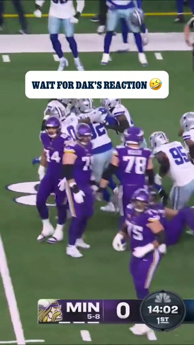 Dak loved every second of it 😃#DallasCowboys #QuinnenWilliams #DakPrescott #NFL #football 