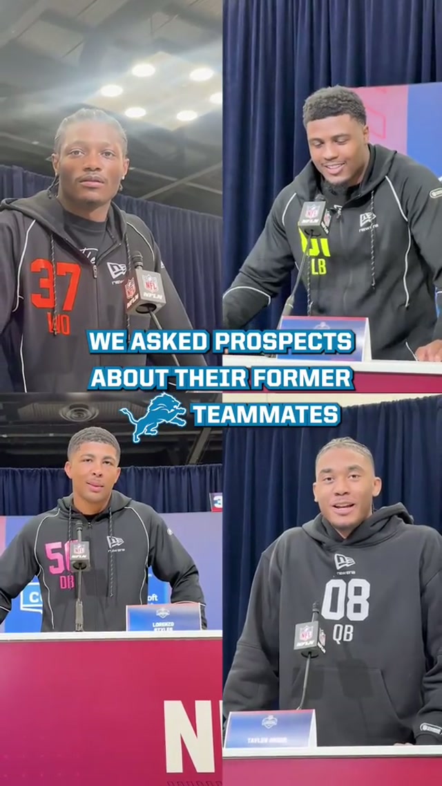 We asked prospects about their former teammates at the NFL Combine 🙌 #DetroitLions ##nfl##football