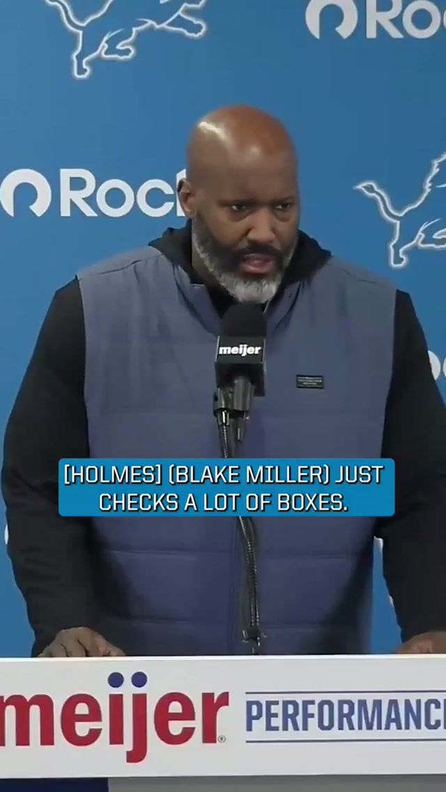 Brad Holmes on what makes Blake Miller a great fit for the Lions. #DetroitLions #nfl #football 
