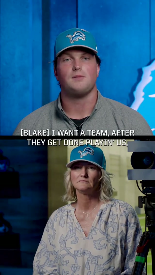 Special message from Blake's mom 💙 #NFL #DetroitLions #OnePride 