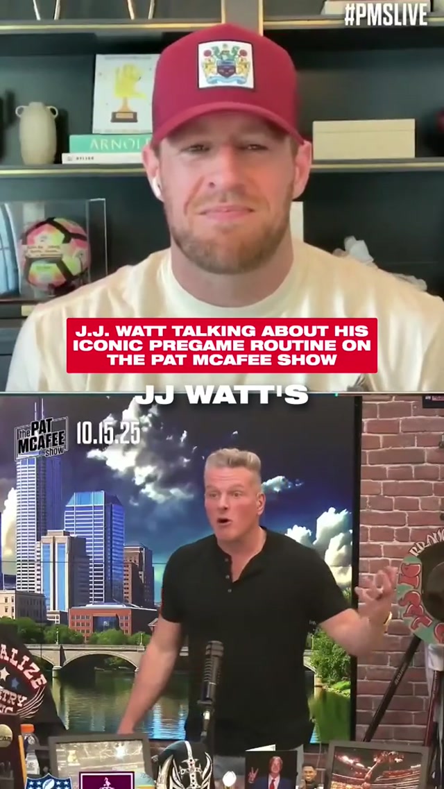 A pregame tradition like no other 🫶

#houstontexans #jjwatt #patmcafee #catch #tradition (via @patmcafeeshow)