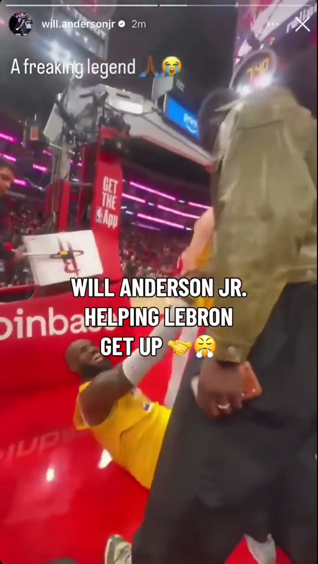 Two goats 🐐 #lebron #willandersonjr #nba #playoffs