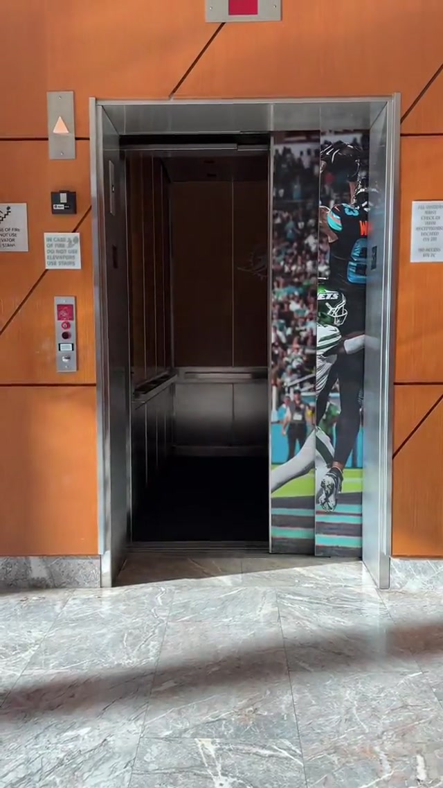 Woke up like this ππ #elevator #nfl #miamidolphins