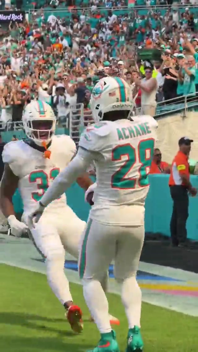 Achane in the end zone: likely place for him to be. π #nfl #football #celebration
