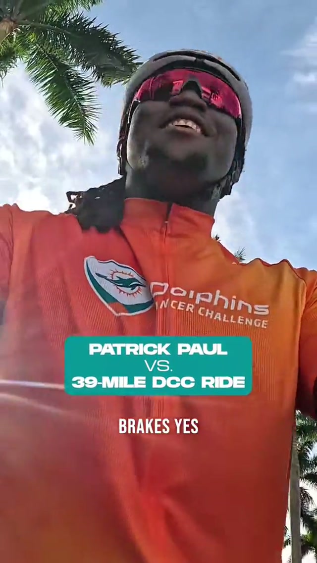 Gotta keep up😎

Patrick Paul participated in the 39-mile Dolphins Cancer Challenge ride this past weekend! 🚲 #micdup #miamidolphins #nfl 