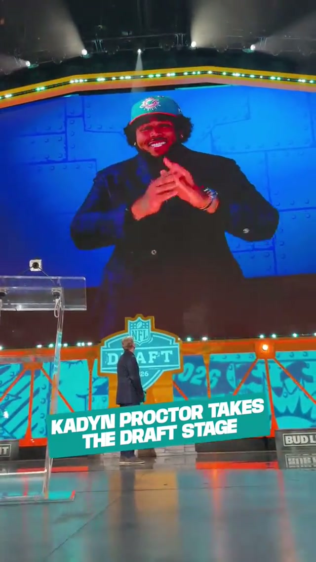 Lookin' good in the aqua & orange 😎#NFLDraft on NFLN/ABC/ESPN #PhinsUp #Alabama #Dolphins 