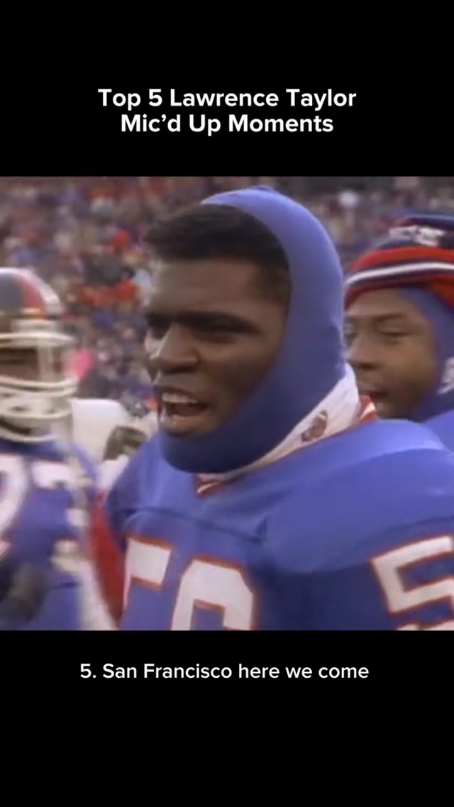 LT mic’d up for your feed🤝 #nyg #giants #nfl #lawrencetaylor