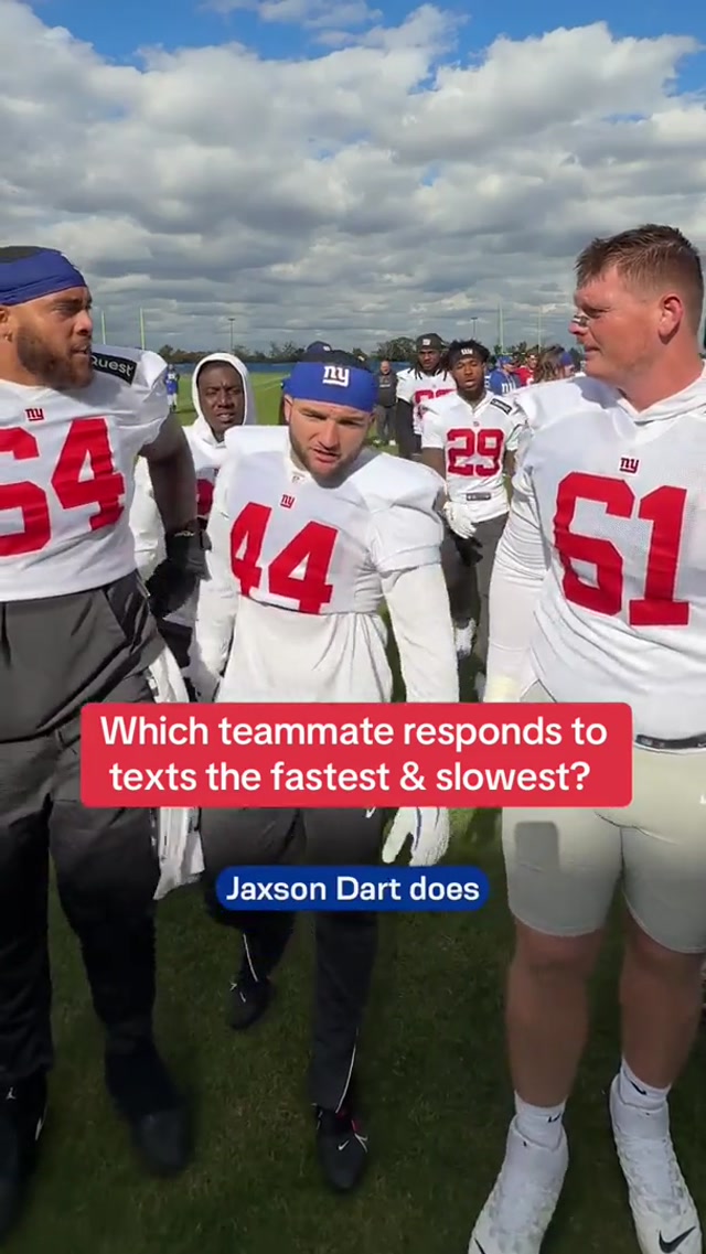 “Jaxson Dart does not answer the phone” 🫣 #questionoftheday #qotd #nygiants #nfl #football 