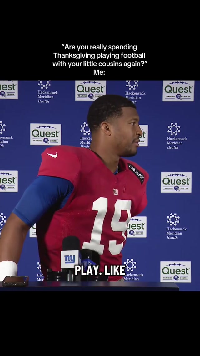 Taking the turkey bowl very seriously #nyg #giants #nfl #thanksgiving 