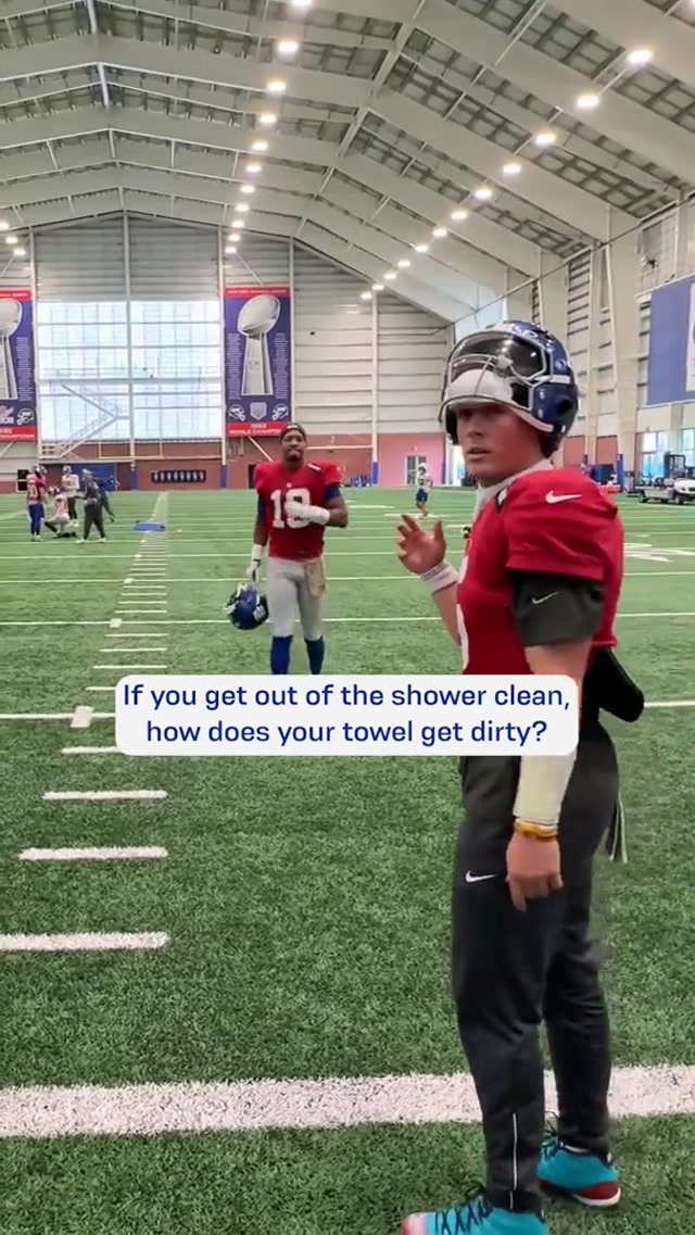 If you get out clean... how does it get dirty??? #giants #nygiants #questionoftheday #nfl #football