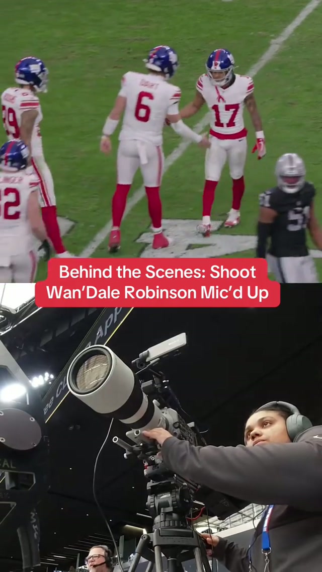What goes into shooting mic’d up  🎥 #giants #nfl #football #micdup 
