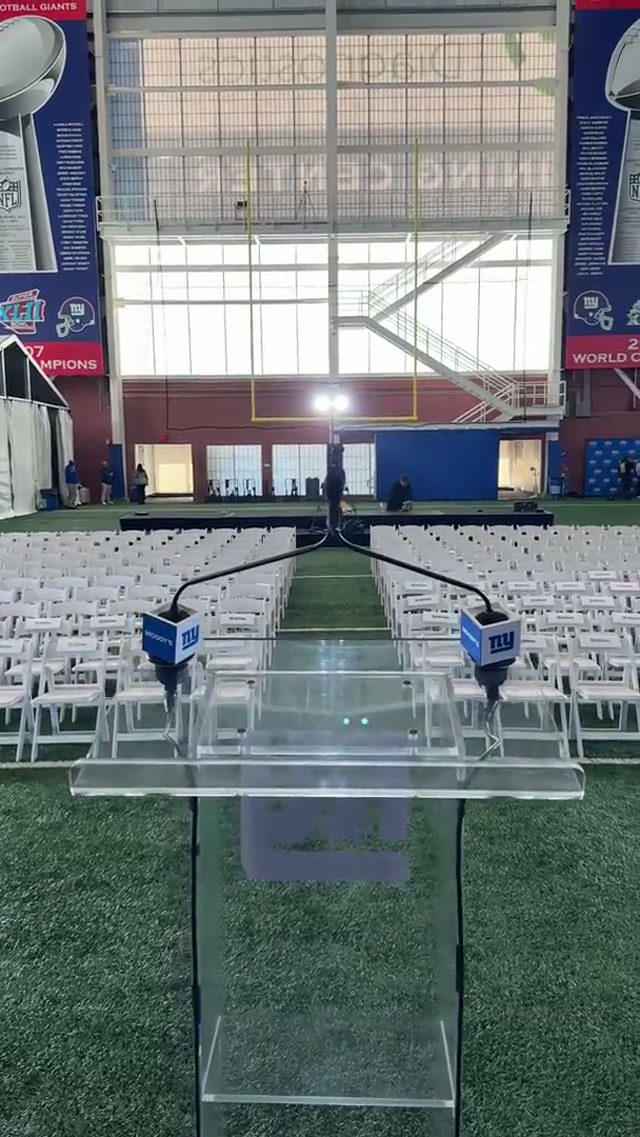 We're ready for you, Coach Harbs 🎙️ #giants #nfl #johnharbaugh #football #giants