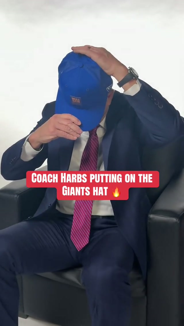 Perfect fit 🧢 #giants #nfl #johnharbaugh #football #newyorkgiants 