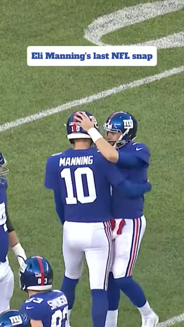 When Eli took the field for the last time 🥹 #giants #elimanning #newyorkgiants #nfl