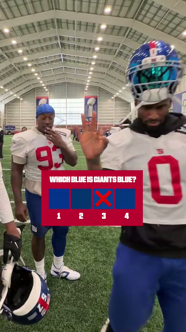 So which blue is the right blue? 🤔 #giants #questionoftheday #nygiants #nfl #colormatch