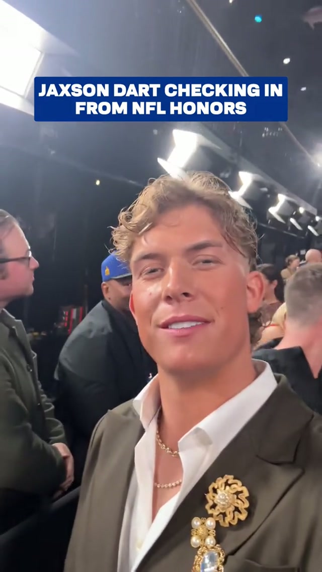 Jaxson Dart checking in from NFL Honors 🫡 #nyg #giants #nfl #nflhonors 