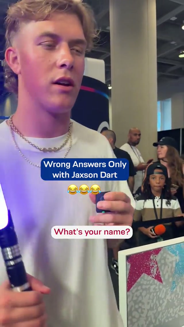 What's your name: "Cam Skattebo" 🤣 #giants #jaxsondart #nfl #giants