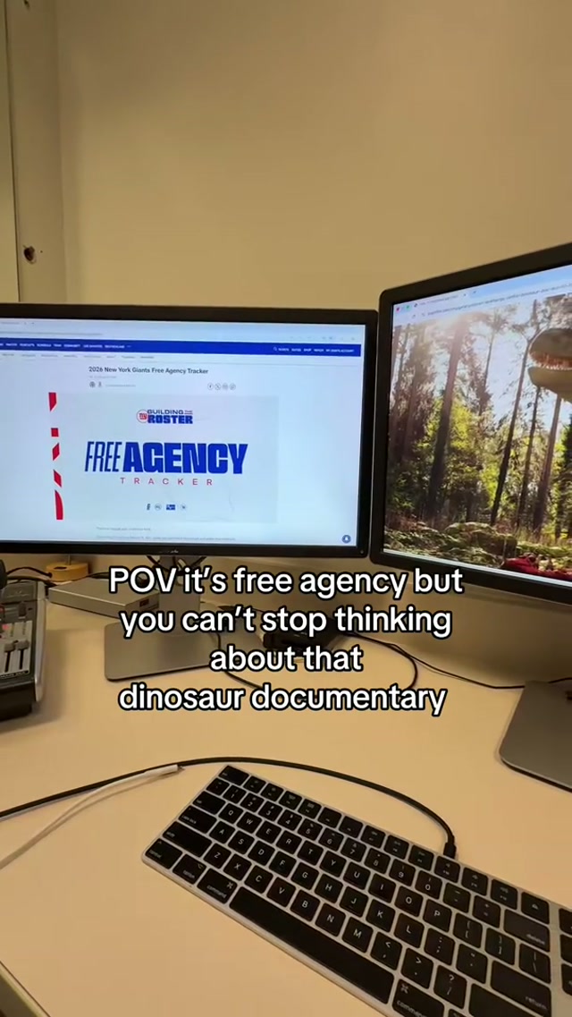 Can’t stop watching these dinosaurs #nyg #giants #nfl #dinosaur 