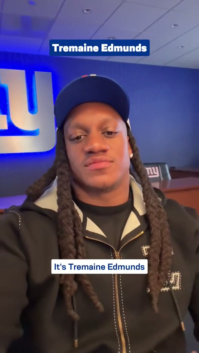 Made it official! ✔️ #tremaineedmunds #nfl #freeagency #giants #football 
