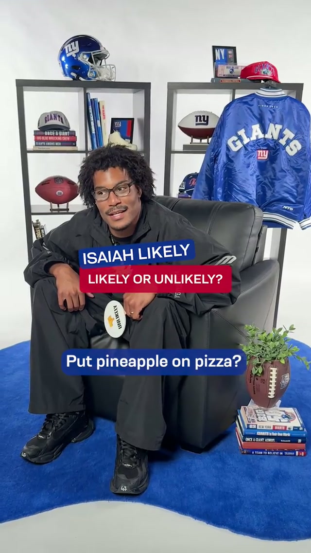 Likely or Unlikely with Isaiah 😆 #giants #isaiahlikely #newyorkgiants