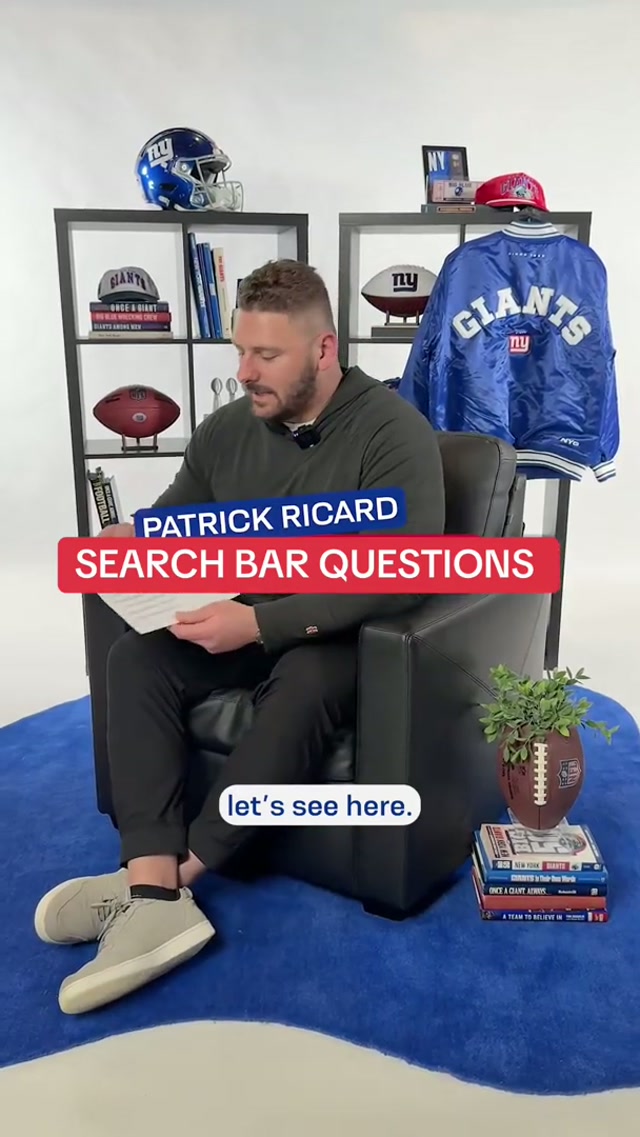 “Don’t kill me everyone” 🤣 #giants #patricard #nfl #searchbar #newyorkgiants 