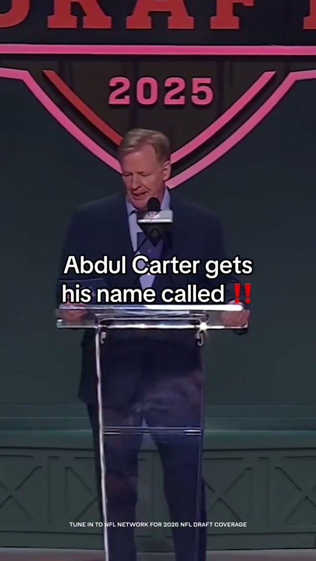 "Abdul Carter. Defensive End. Penn State." 😤 #nfldraft #abdulcarter #pennstate #draft #firstround 