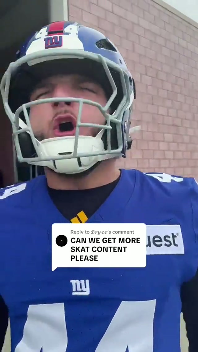 Replying to @𝓑𝓻𝔂𝓬𝓮 he’s bacckkkkkk 😤😤😤 #camskattebo #giants #nfl #skatt 