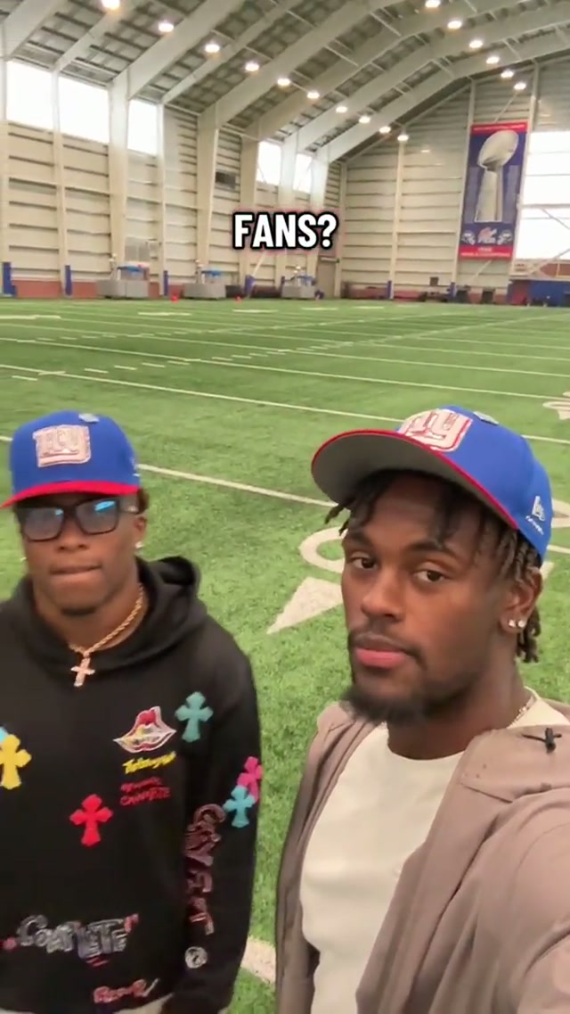 “Excited for this journey” #malachifields #coltonhood #giants #nfl #football 