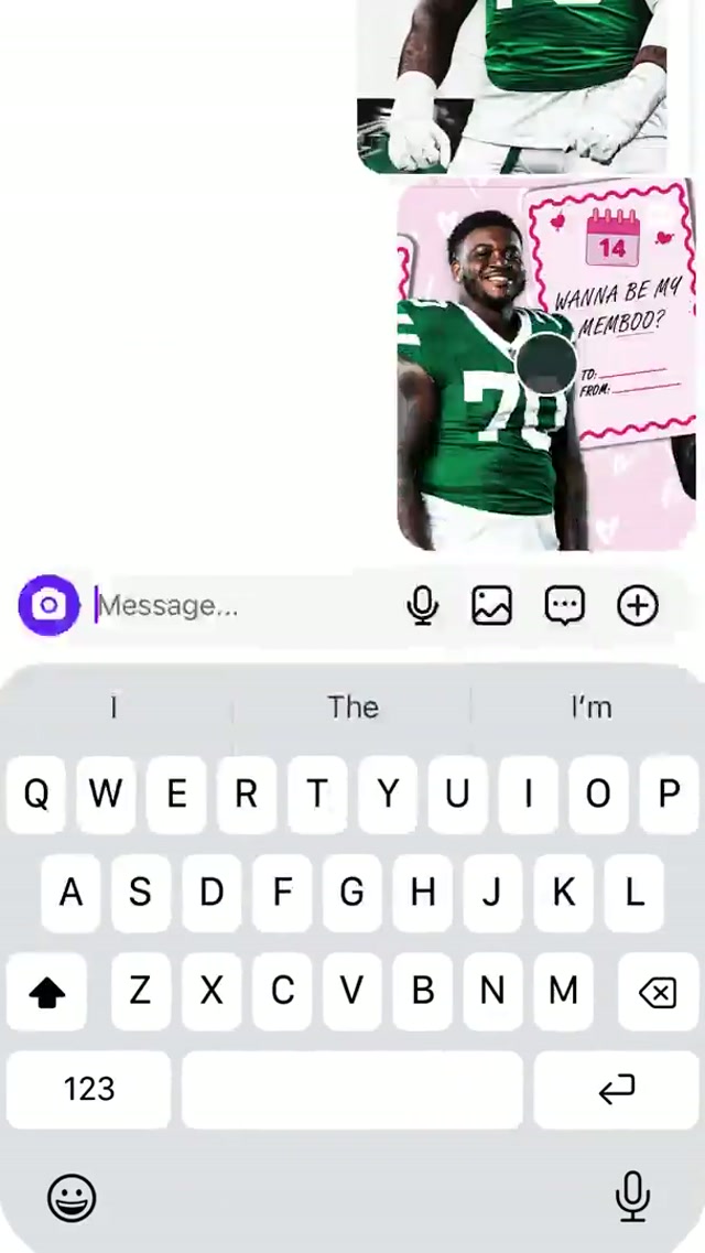 had to get the guys reactions to the valentine cards we made…we think Will liked his 🤣 #nyjets #valentinesday #valentine #newyorkjets 