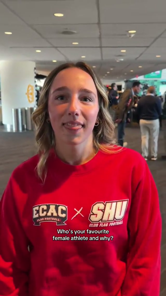 future stars 🤝 current icons. we asked ECAC athletes who inspires their game #newyorkjets #ecac #flagfootball #womeninsports #femaleathlete 