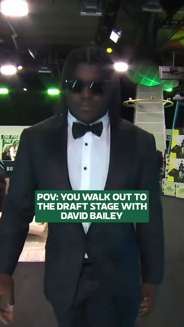 green and white cap looks good on you 👏 #nyjets #davidbailey #nfl #nfldraft #texastech 