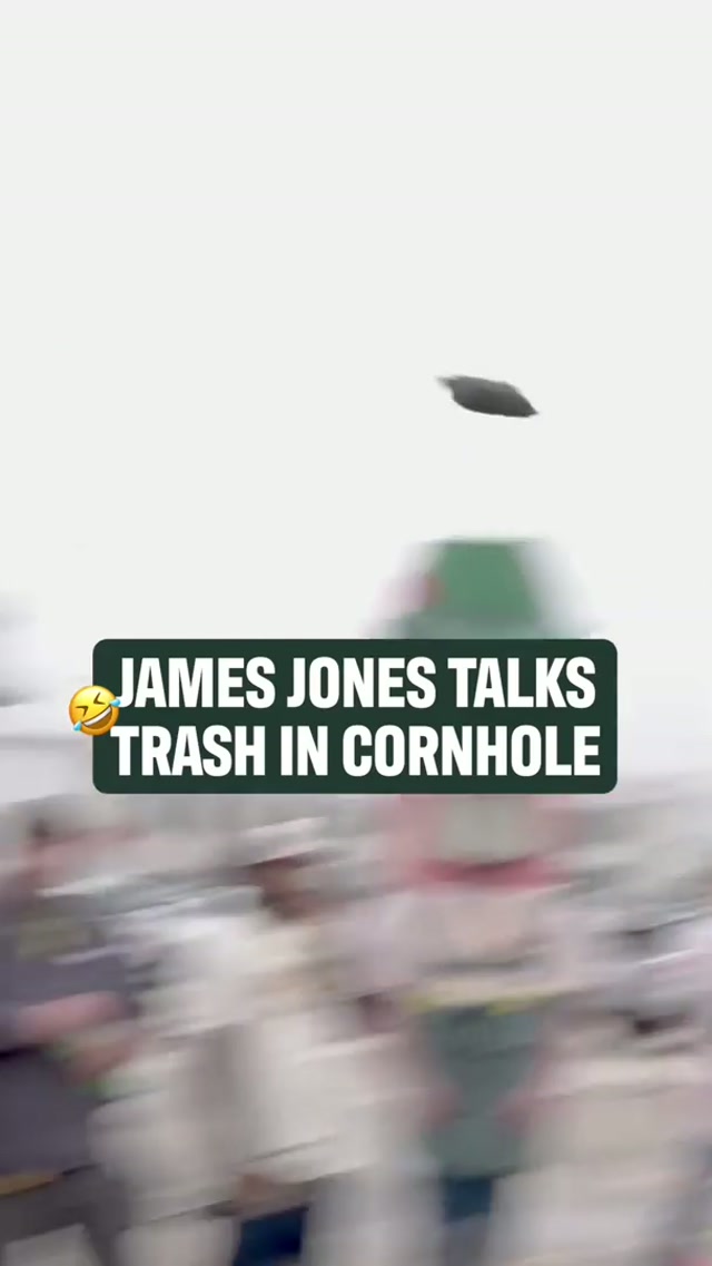 Nothing but ‘hole #jamesjones #trashtalk #cornhole #packers