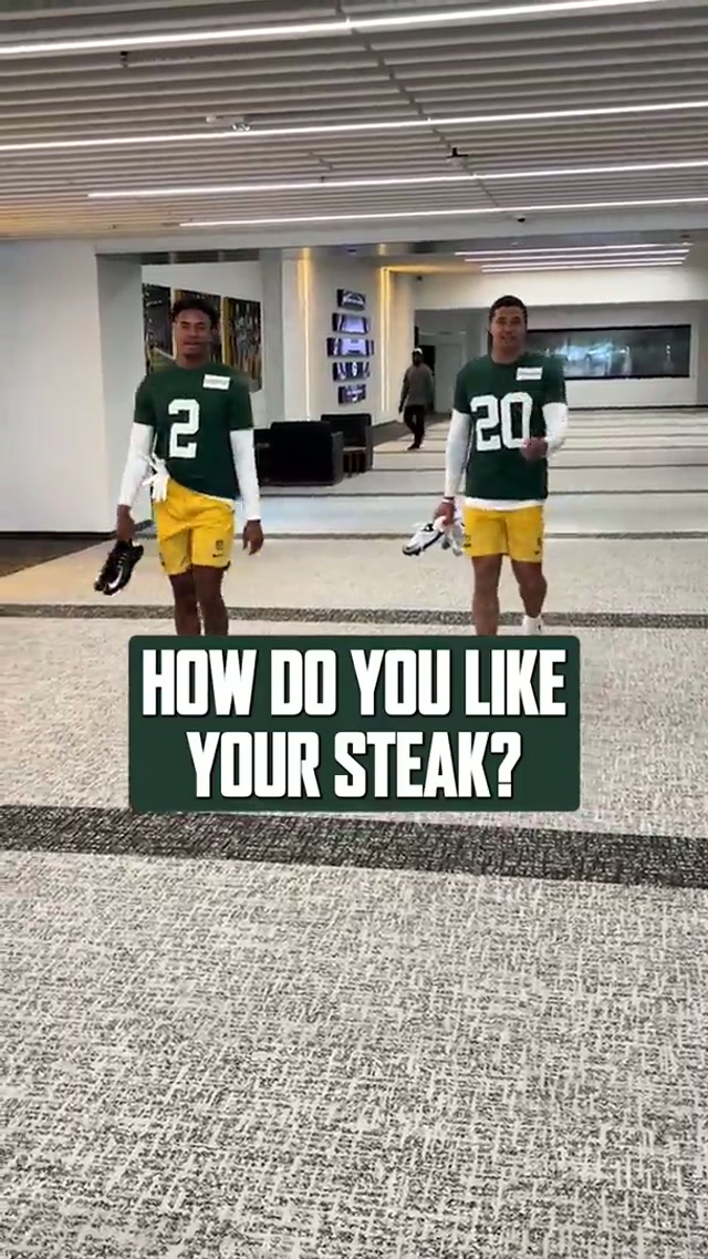 No better way to get to know someone #packers #rookies #nfl #steak