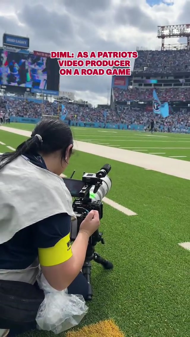diml: as a patriots video producer on a road game 🎥 #nfl #patriots #diml 