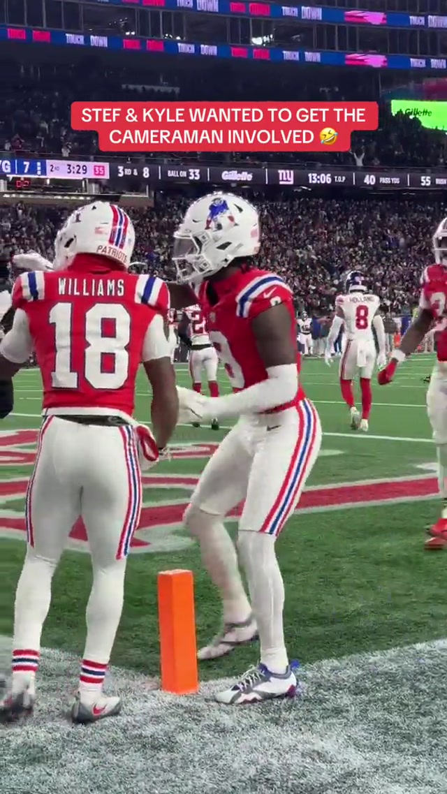 stefon diggs and kyle williams wanted to get the cameraman involved 😂 #nfl #patriots #stefondiggs #kylewilliams 