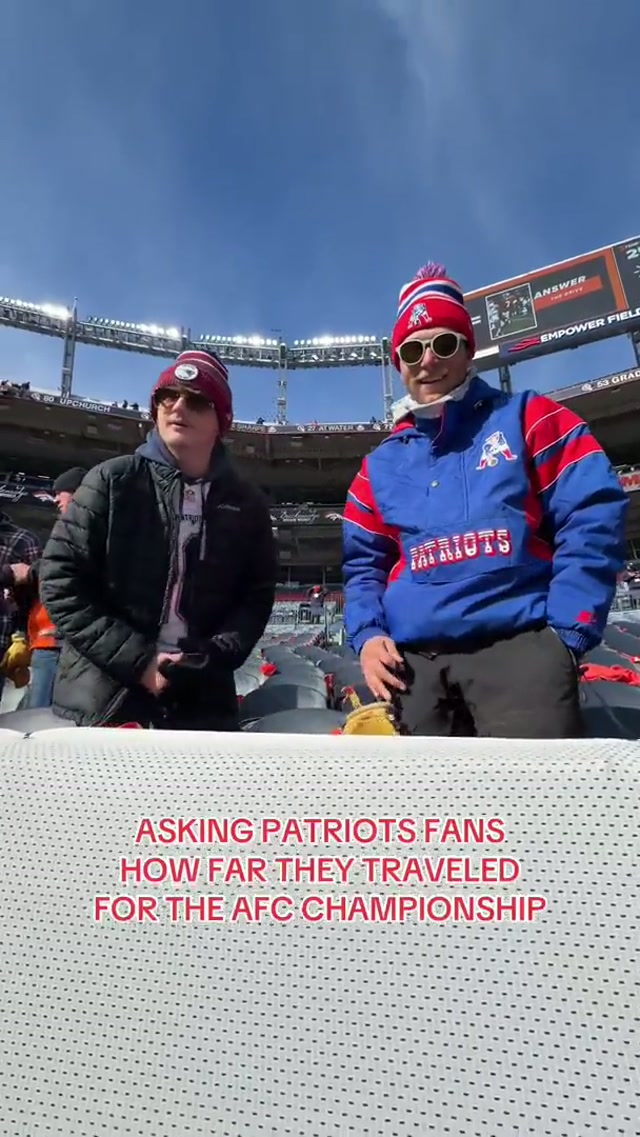 patriots nation showed up in DENVER 💪 #nfl #patriots #nflplayoffs #patsnation 