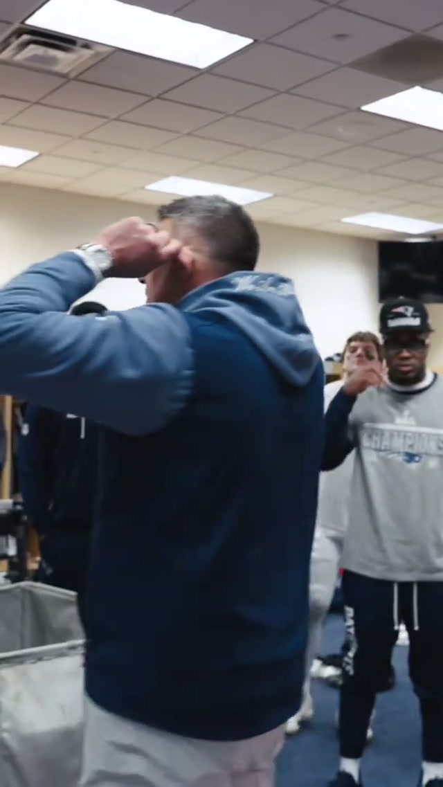 inside the locker room: LET’S GO FINISH THIS‼️ #nfl #patriots #nflplayoffs #superbowl #lockerroom 