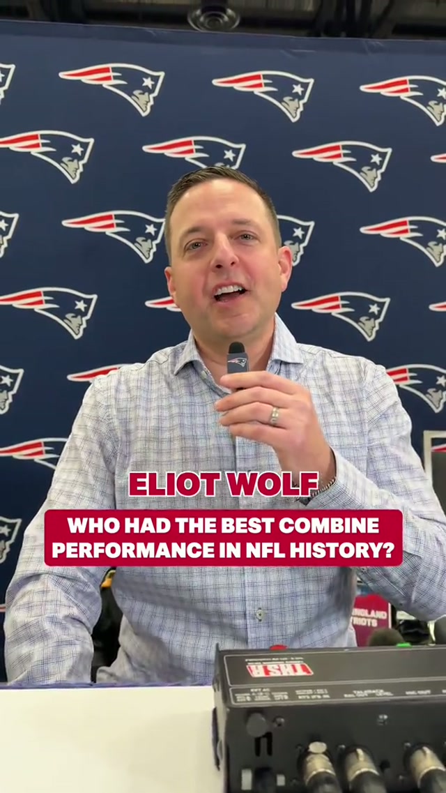 eliot wolf has made plenty of combine memories 👀👏 #nfl #patriots #combine 