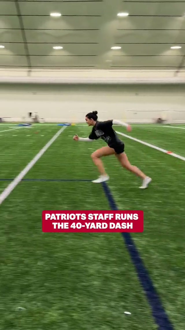 patriots staff runs the 40-yard dash 🏃 #nfl #patriots #combine 