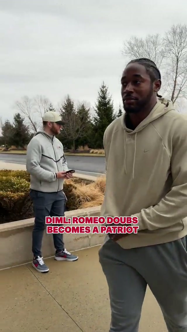 romeo doubs' first official day as patriot 🫡 #nfl #patriots #romeodoubs 