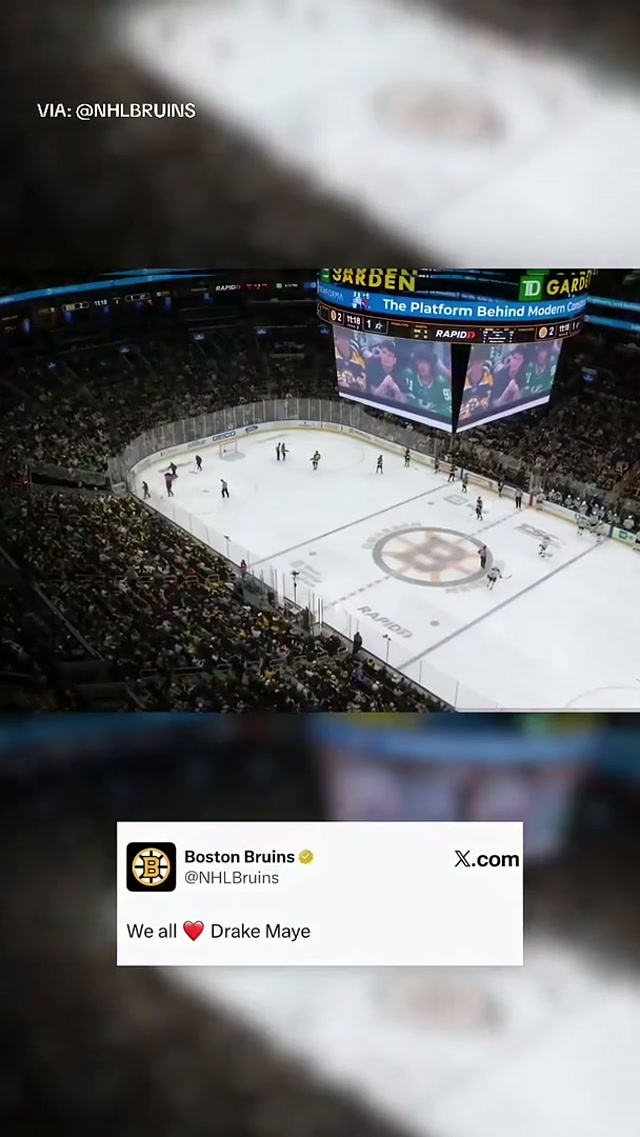 drake maye at the boston bruins‼️ @Boston Bruins #nfl #patriots #bruins #drakemaye 
