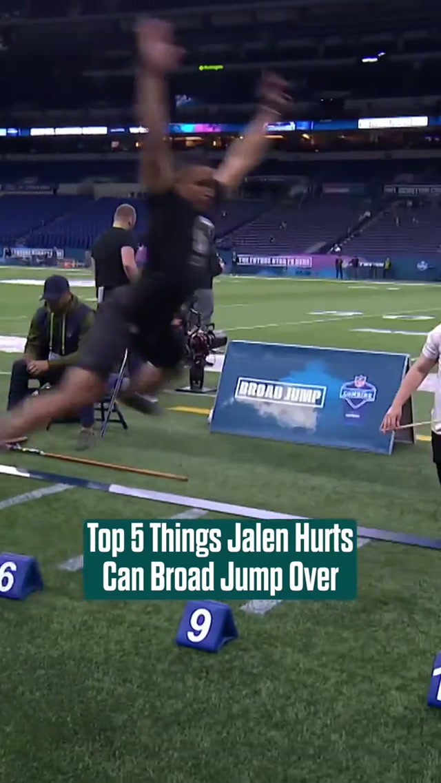 Putting Jalen’s broad jump into perspective #eagles #nfl #jalenhurts #nflcombine 