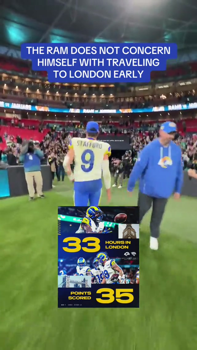 quick lil trip for the dub #larams #londongames #nflfootball #matthewstafford