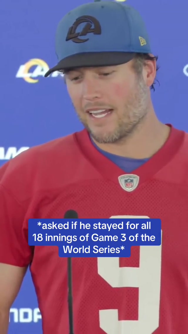 guess who he used to be teammates with? π€ #larams #matthewstafford #worldseries @Cut4