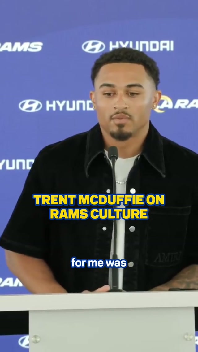 "I don't want to change the culture, I want to build upon it." #larams #nfl #trentmcduffie