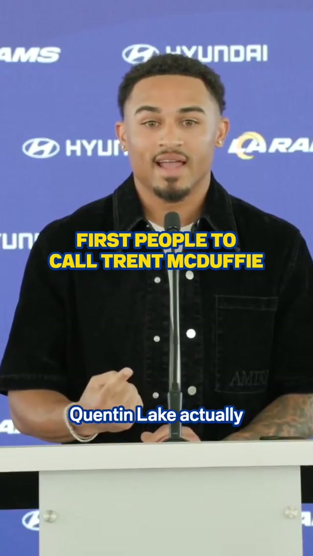Puka was really excited to have Trent on the team 🤣 #larams #trentmcduffie #pukanacua