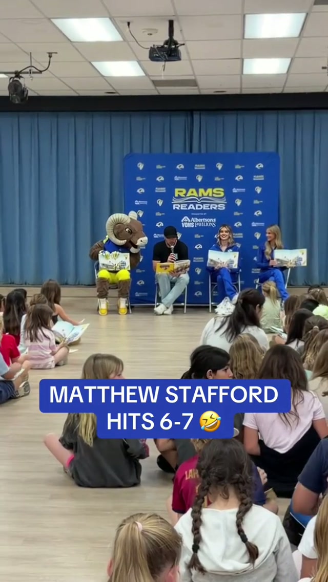 only time the kids were impressed by the mvp 🤣 #larams #67 #matthewstafford #nfl #mvp 