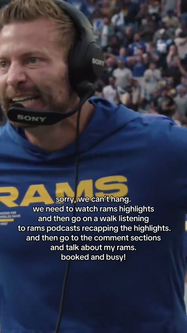 booked and busy!! 🤭 #larams #nfl #seanmcvay 